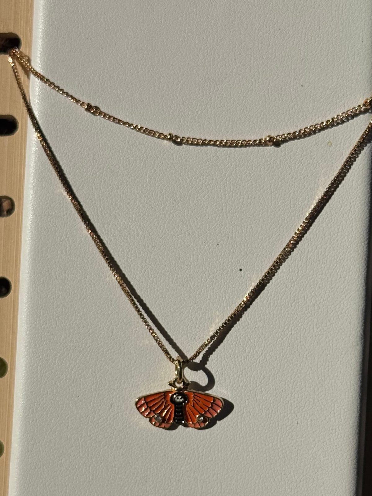 Moth Double Layered Necklace