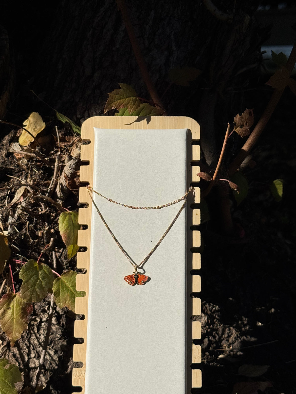 Moth Double Layered Necklace