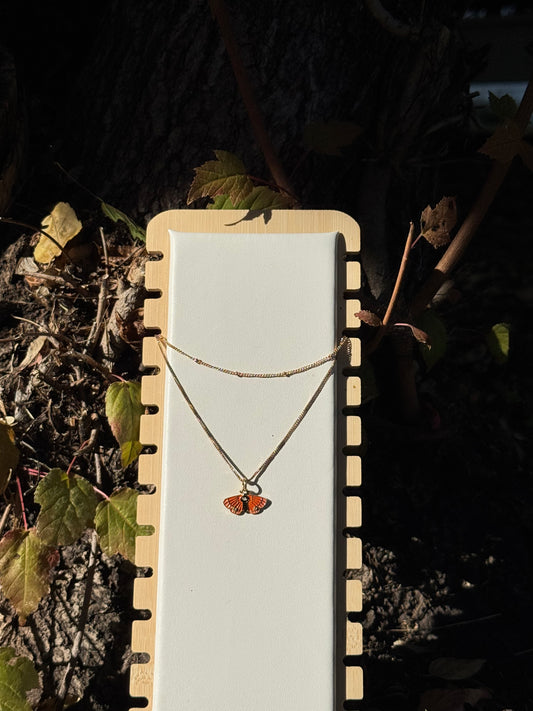 Moth Double Layered Necklace