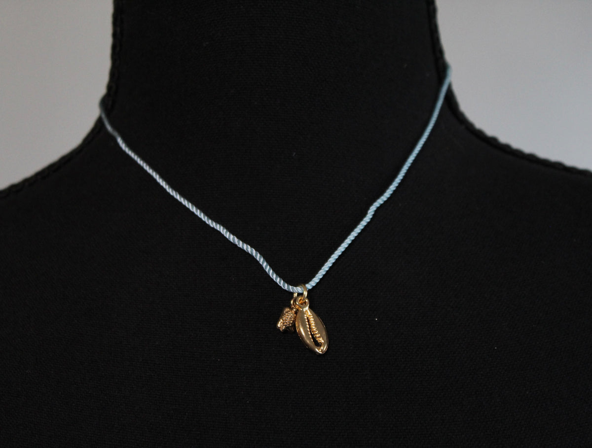 Blue Puka Necklace