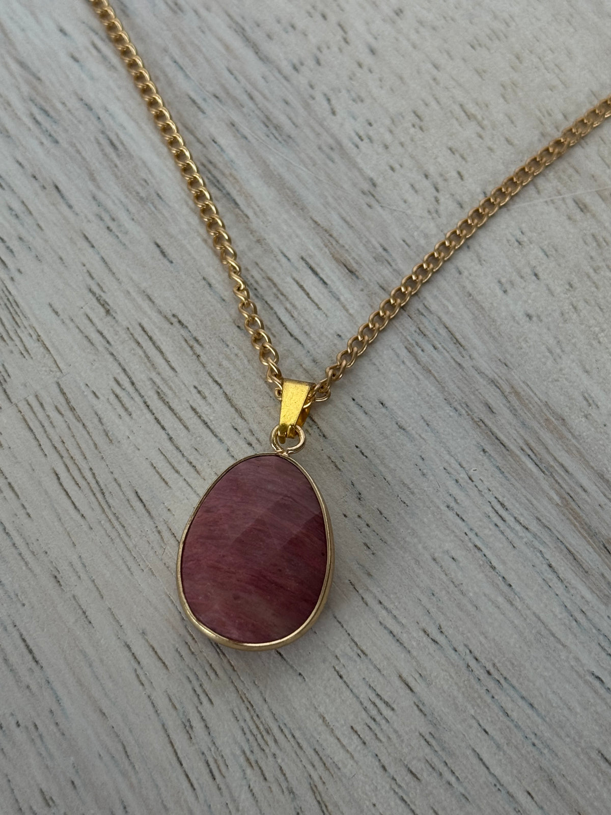 Rhodonite Pendant Necklace