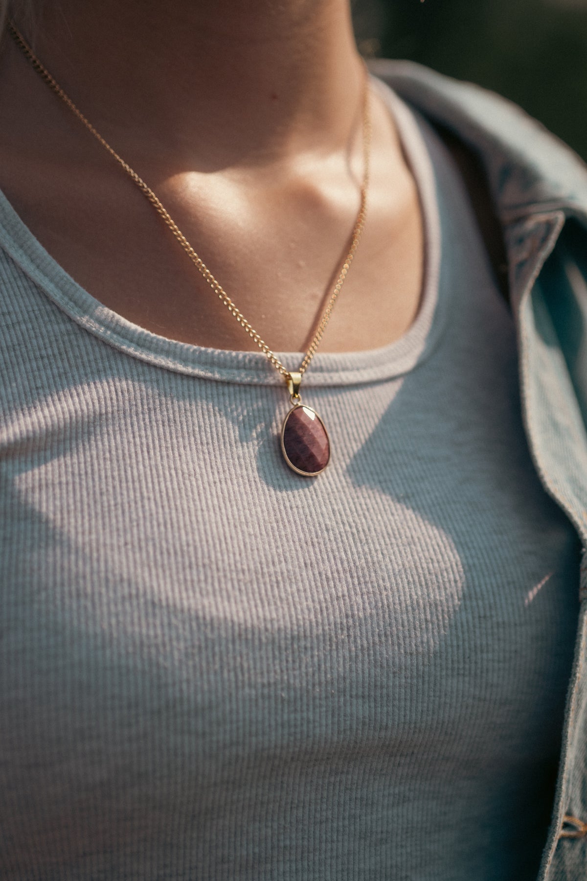 Rhodonite Pendant Necklace