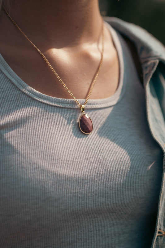 Rhodonite Pendant Necklace