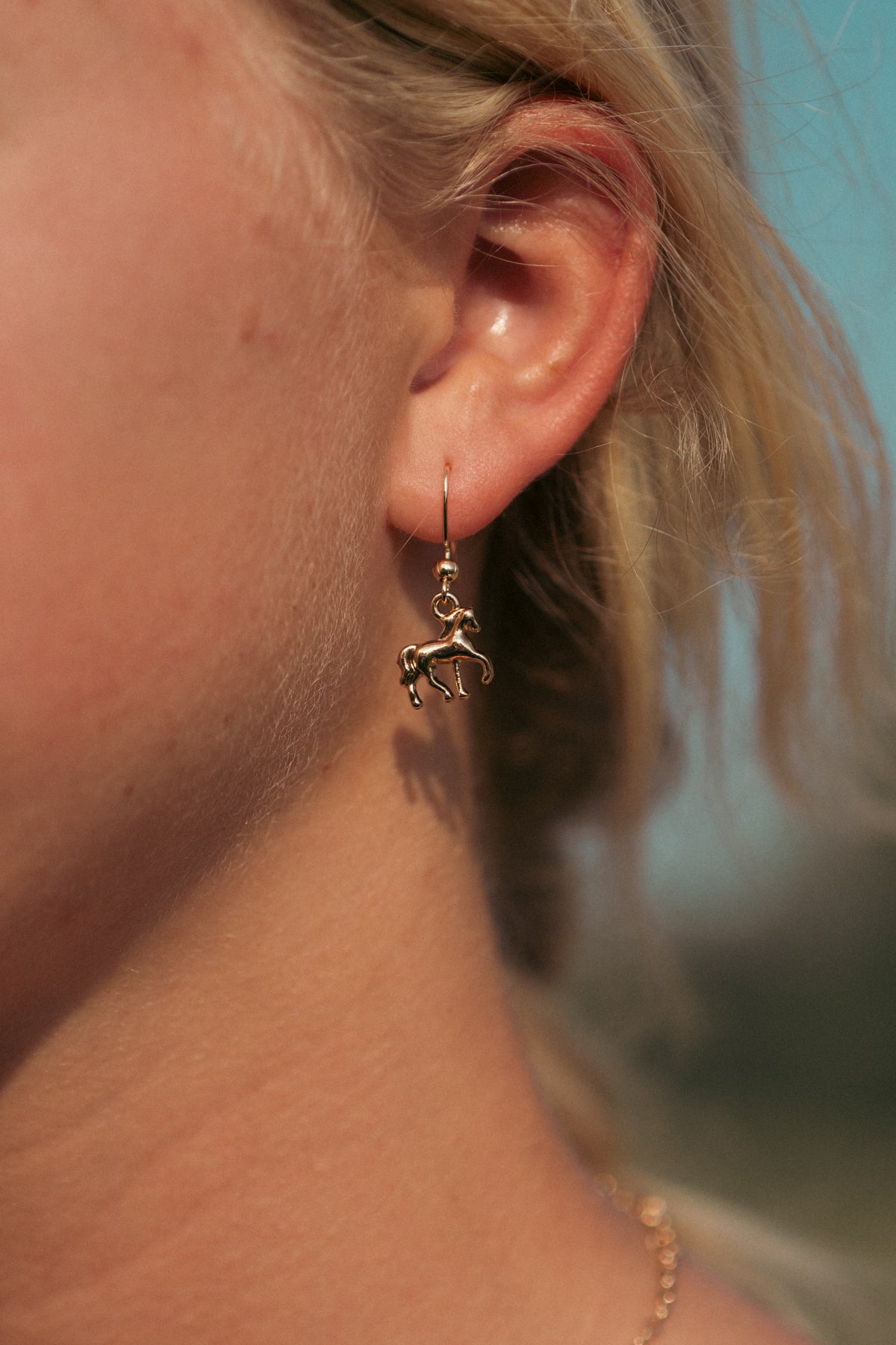 Golden Pony Earrings